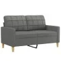 Sofa set with cushions 2 pieces dark gray fabric by vidaXL, Sofas - Ref: Foro24-3201275, Price: 414,75 €, Discount: %
