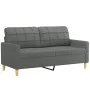 Sofa set with cushions 2 pieces dark gray fabric by vidaXL, Sofas - Ref: Foro24-3201275, Price: 414,75 €, Discount: %