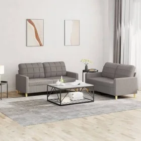 Sofa set with cushions 2 pieces taupe gray fabric by vidaXL, Sofas - Ref: Foro24-3201281, Price: 434,97 €, Discount: %
