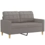 Sofa set with cushions 2 pieces taupe gray fabric by vidaXL, Sofas - Ref: Foro24-3201281, Price: 434,97 €, Discount: %