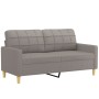 Sofa set with cushions 2 pieces taupe gray fabric by vidaXL, Sofas - Ref: Foro24-3201281, Price: 442,57 €, Discount: %