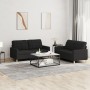 2-piece sofa set with black fabric cushions by vidaXL, Sofas - Ref: Foro24-3201278, Price: 385,20 €, Discount: %