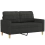 2-piece sofa set with black fabric cushions by vidaXL, Sofas - Ref: Foro24-3201278, Price: 366,93 €, Discount: %