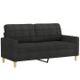 2-piece sofa set with black fabric cushions by vidaXL, Sofas - Ref: Foro24-3201278, Price: 385,20 €, Discount: %