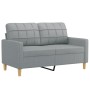 Sofa set with cushions 2 pieces light gray fabric by vidaXL, Sofas - Ref: Foro24-3201306, Price: 481,73 €, Discount: %