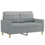 Sofa set with cushions 2 pieces light gray fabric by vidaXL, Sofas - Ref: Foro24-3201306, Price: 462,76 €, Discount: %