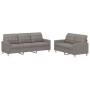 Sofagarnitur mit Kissen, 2-teilig, taupegrauer Stoff von vidaXL, Sofas - Ref: Foro24-3201313, Preis: 479,75 €, Rabatt: %