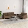 Sofa set with cushions 2 pieces brown fabric by vidaXL, Sofas - Ref: Foro24-3201309, Price: 451,00 €, Discount: %