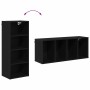 Mueble colgante con estante Riga Roble Negro 40 x 29,5 x 100 cm