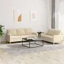 Sofa set with 2 cream fabric cushions by vidaXL, Sofas - Ref: Foro24-3201308, Price: 470,16 €, Discount: %