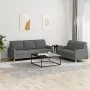 Sofa set with cushions 2 pieces dark gray fabric by vidaXL, Sofas - Ref: Foro24-3201307, Price: 529,50 €, Discount: %