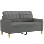 Juego de sofás con cojines 2 piezas tela gris oscuro de vidaXL, Sofás - Ref: Foro24-3201307, Precio: 549,74 €, Descuento: %