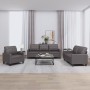 3-teilige Sofagarnitur aus grauem Kunstleder mit Kissen von vidaXL, Sofas - Ref: Foro24-3201340, Preis: 613,75 €, Rabatt: %