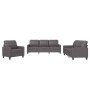 3-teilige Sofagarnitur aus grauem Kunstleder mit Kissen von vidaXL, Sofas - Ref: Foro24-3201340, Preis: 613,75 €, Rabatt: %