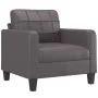 Gray synthetic leather 3-piece sofa set with cushions by vidaXL, Sofas - Ref: Foro24-3201340, Price: 588,17 €, Discount: %