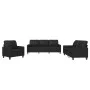 3-piece black synthetic leather sofa set with cushions by vidaXL, Sofas - Ref: Foro24-3201338, Price: 647,73 €, Discount: %