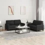2-piece black synthetic leather sofa set with cushions by vidaXL, Sofas - Ref: Foro24-3201358, Price: 403,16 €, Discount: %
