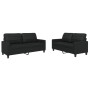 2-piece black synthetic leather sofa set with cushions by vidaXL, Sofas - Ref: Foro24-3201358, Price: 423,29 €, Discount: %