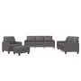 4-teilige Sofagarnitur aus grauem Kunstleder mit Kissen von vidaXL, Sofas - Ref: Foro24-3201345, Preis: 603,43 €, Rabatt: %