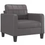 4-teilige Sofagarnitur aus grauem Kunstleder mit Kissen von vidaXL, Sofas - Ref: Foro24-3201345, Preis: 603,43 €, Rabatt: %