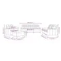 4-teilige Sofagarnitur aus grauem Kunstleder mit Kissen von vidaXL, Sofas - Ref: Foro24-3201345, Preis: 603,43 €, Rabatt: %