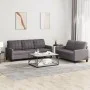 Juego de sofás con cojines 2 piezas cuero sintético gris de vidaXL, Sofás - Ref: Foro24-3201380, Precio: 448,44 €, Descuento: %