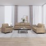 Cappuccino synthetic leather 3-piece sofa set with cushions by vidaXL, Sofas - Ref: Foro24-3201342, Price: 620,58 €, Discount: %