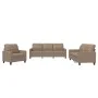 Juego de sofás con cojines 3 piezas cuero sintético capuchino de vidaXL, Sofás - Ref: Foro24-3201342, Precio: 609,91 €, Descu...
