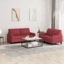 Sofa set with cushions 2 pieces red synthetic leather by vidaXL, Sofas - Ref: Foro24-3201361, Price: 444,46 €, Discount: %