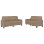 Sofagarnitur mit Kissen 2 Stück Kunstleder Cappuccino von vidaXL, Sofas - Ref: Foro24-3201362, Preis: 394,82 €, Rabatt: %