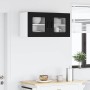 Armario de cocina mural con estante 2 pcs Negro 40 x 31 x 40 cm