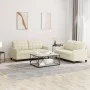 Cream synthetic leather 2-piece sofa set with cushions by vidaXL, Sofas - Ref: Foro24-3201359, Price: 421,27 €, Discount: %