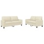 Cream synthetic leather 2-piece sofa set with cushions by vidaXL, Sofas - Ref: Foro24-3201359, Price: 428,68 €, Discount: %