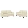 Cream synthetic leather 2-piece sofa set with cushions by vidaXL, Sofas - Ref: Foro24-3201359, Price: 421,27 €, Discount: %