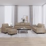 Cappuccino synthetic leather 4-piece sofa set with cushions by vidaXL, Sofas - Ref: Foro24-3201347, Price: 667,86 €, Discount: %