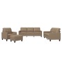 Cappuccino synthetic leather 4-piece sofa set with cushions by vidaXL, Sofas - Ref: Foro24-3201347, Price: 667,86 €, Discount: %
