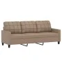 Cappuccino synthetic leather 3-piece sofa set with cushions by vidaXL, Sofas - Ref: Foro24-3201387, Price: 491,47 €, Discount: %