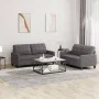 Juego de sofás con cojines 2 piezas cuero sintético gris de vidaXL, Sofás - Ref: Foro24-3201360, Precio: 389,67 €, Descuento: %