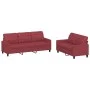 2-piece red dyed faux leather sofa set with cushions by vidaXL, Sofas - Ref: Foro24-3201381, Price: 457,22 €, Discount: %
