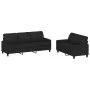 2-piece black synthetic leather sofa set with cushions by vidaXL, Sofas - Ref: Foro24-3201378, Price: 487,56 €, Discount: %