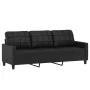 2-piece black synthetic leather sofa set with cushions by vidaXL, Sofas - Ref: Foro24-3201378, Price: 487,56 €, Discount: %