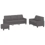 Gray synthetic leather 3-piece sofa set with cushions by vidaXL, Sofas - Ref: Foro24-3201385, Price: 472,95 €, Discount: %