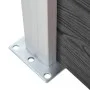 Black WPC fence panel set 699x186 cm by vidaXL, fence panels - Ref: Foro24-3070431, Price: 1,00 €, Discount: %