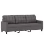 3-teilige Sofagarnitur aus grauem Kunstleder mit Kissen von vidaXL, Sofas - Ref: Foro24-3201385, Preis: 472,95 €, Rabatt: %