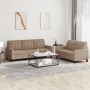 Cappuccino synthetic leather 2-piece sofa set with cushions by vidaXL, Sofas - Ref: Foro24-3201382, Price: 453,40 €, Discount: %