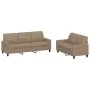Juego de sofás con cojines 2 piezas cuero sintético capuchino de vidaXL, Sofás - Ref: Foro24-3201382, Precio: 447,08 €, Descu...