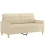 Sofa set with cushions 2 pieces cream fabric by vidaXL, Sofas - Ref: Foro24-3201276, Price: 380,50 €, Discount: %