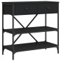 Black engineered wood console table 75x34.5x75 cm by vidaXL, Side tables - Ref: Foro24-833408, Price: 86,42 €, Discount: %