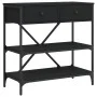 Black engineered wood console table 75x34.5x75 cm by vidaXL, Side tables - Ref: Foro24-833408, Price: 84,60 €, Discount: %