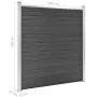 Black WPC fence panel set 699x186 cm by vidaXL, fence panels - Ref: Foro24-3070431, Price: 1,00 €, Discount: %